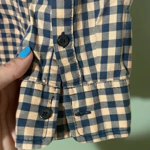 Pendleton Womens Gingham Plaid Button Down Shirt Navy Pink‎ Long Sleeve size M thumbnail 6