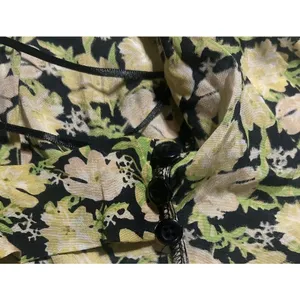 Urban Outfitters Yellow Green Floral Short Sleeve Wrap Dress NEW Sz Medium Boho thumbnail 12