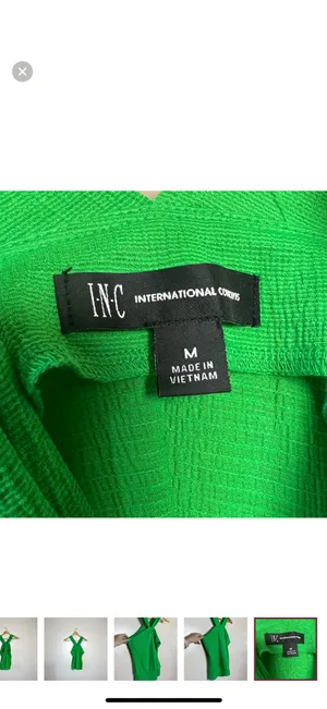 INC International Concepts SALE! Green Dressy Knotted Tank Size M Like New thumbnail 5
