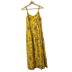 Boutique Yellow & Pink Floral Sleeveless‎ Maxi Dress S thumbnail 2