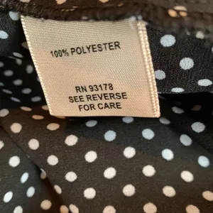 Philosophy Black and White Polka Dot Sleeveless Tank Top Semi Sheer Size S thumbnail 5