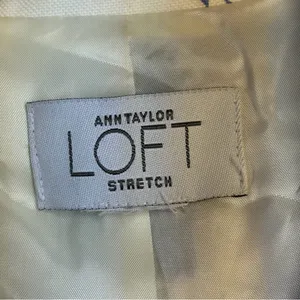 Ann Taylor Loft Blue and White Floral Jacket Size Medium thumbnail 7