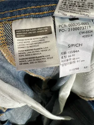 Levi’s Premium Denim Jean Overalls Wide Leg Womens Size Small thumbnail 4