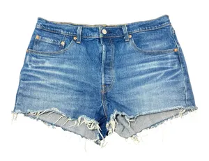 LEVI’S 501 Button-Fly Cut Off Denim Blue Shorts thumbnail 1