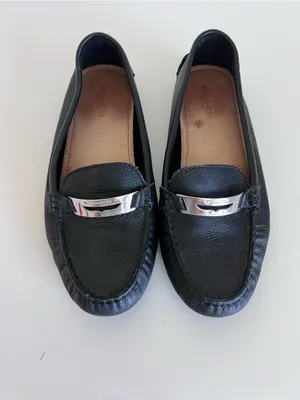Coach Women's Nola Driving Loafters Pebbled‎ Leather Black Slip on Driving thumbnail 4