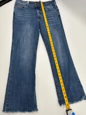 Kut from the Kloth Dark Blue Cropped Ankle flare Jeans thumbnail 8