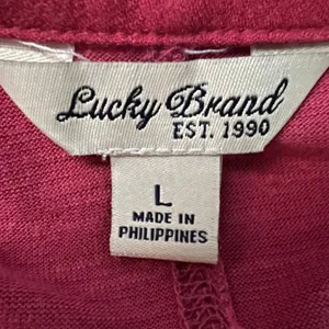 Vintage Lucky Brand Womens Floral Top Large Y2K Grunge Boho Indie Stretch Casual thumbnail 2