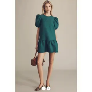Anthropologie Maeve Puff-Sleeve Drop-Waist Mini Dress thumbnail 4