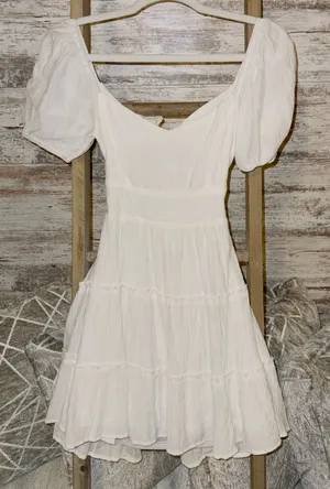 Altar'd State Dress Cut-Out Mini White thumbnail 1