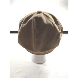 Angela & William Tan Khaki Cotton Newsboy Cap Baker Boy Hat CB4132 thumbnail 5