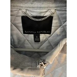 Banana Republic Womens Small Full Zip Sleeveless Jacket Vest Lined Velvet Trim thumbnail 3