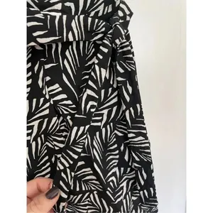 Loft tropical palm leaf black and white romper 2 thumbnail 6