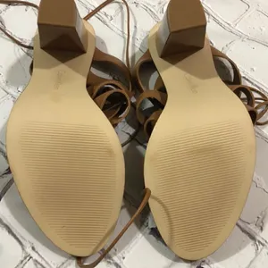 Calvin Klein Penelope tan strappy heels thumbnail 9