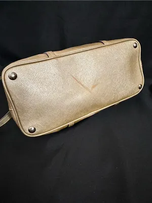Coach Metallic Gold Dome Satchel with Crossbody Strap & Tassel thumbnail 11