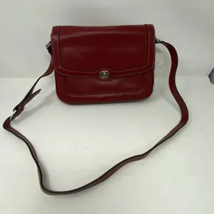 Liz Claiborne Women's Red Leather Purse Shoulder Bag thumbnail 1
