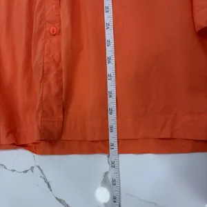 Beach Riot Coverup Womens Size Medium Button Down Long Sleeve Orange Swim thumbnail 3