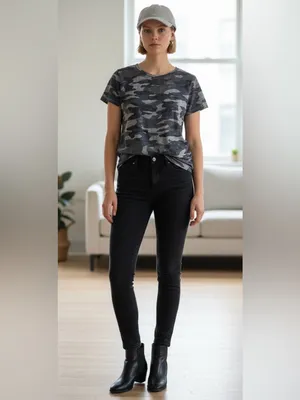 J. Crew Gray Camo Short Sleeve Tee thumbnail 2