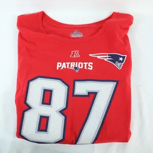 Majestic NFL New England Patriots Red Gronkowski T Shirt Womens Size XXL thumbnail 4