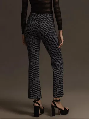 Maeve by Anthropologie The Margot‎ Argyle Kick Flare Crop Pull On Pants thumbnail 3
