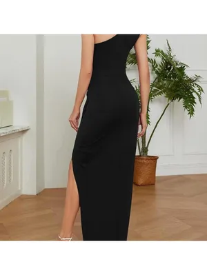 Sarin Mathews Womens One Shoulder Long Formal Dress thumbnail 2