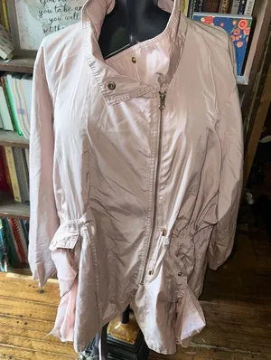 Lane Bryant blush pink drawstring 26/28 lightweight jacket thumbnail 1