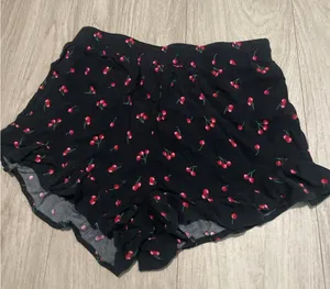 Forever 21 Black Cherry Print Pajama Shorts thumbnail 1