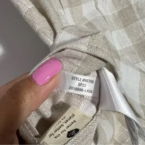 Madewell Linen‎ Blend Tulip Hem Mini Skirt NWT Size 6 Gingham Minimalist Casual thumbnail 6