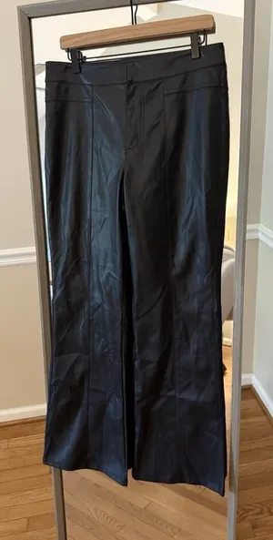 We The Free Glow Up Faux Leather Pant Black Size 12 thumbnail 1