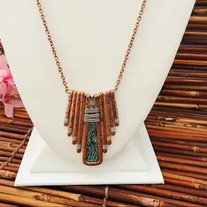 Lucky You Cooper Tone Necklace & Earrings NWT thumbnail 3