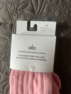 Alo Sweet Pink Scrunch Socks NWT thumbnail 2