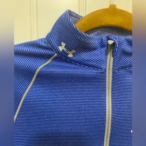 Under Armour Chicago Cubs Blue fitted half-zip long sleeve thumbnail 4
