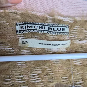 NWT Urban Outfitters Kimchi Blue Meo Fuzzy Leopard Cropped Cardigan S Pink Honey thumbnail 5
