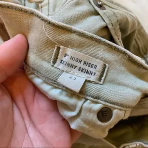 Madewell‎ Women's Size 27 9" High Riser Skinny Skinny Jean Pale Green Mid-Rise thumbnail 9