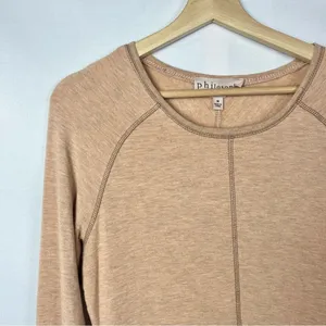 Philosophy Light Tan Crewneck Swing Trapeze Knit Mini Dress M‎ thumbnail 3