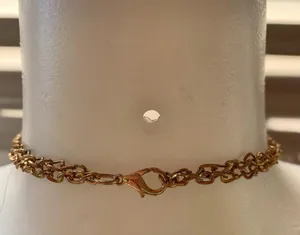 Vintage Estate Sale crystal like gold tone thumbnail 5