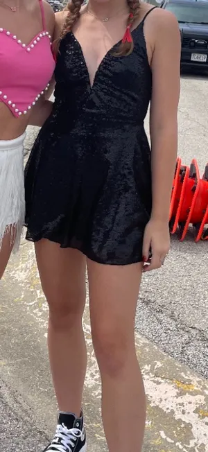 Lucy in the Sky Sequin Dress Black thumbnail 1