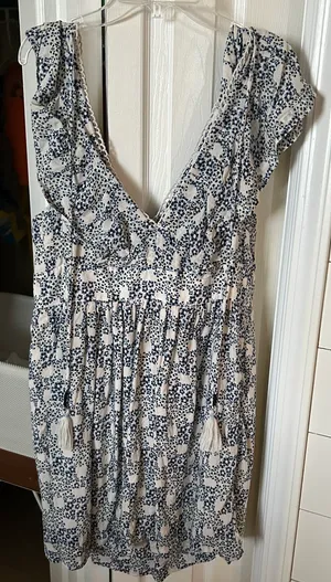 Anthropologie V-Neck Plunge Tunic Mini Dress thumbnail 7