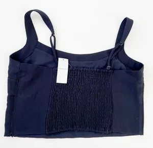 Abercrombie Stylish navy tank top. Features adjustable straps. Perfect for casual wear. Top is ticketed as medium but runs like an XL thumbnail 3