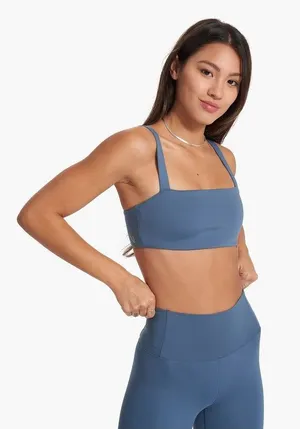 Vuori Evolve Square Neck Sports Bra – Pool Blue – M thumbnail 1