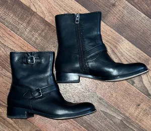 Coach Black Leather Moto Boots thumbnail 1