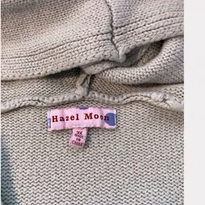 Hazel Moon Daisy Distressed Cropped Hoodie Sweater 3X Mint Green thumbnail 3