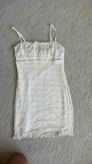 Garage Pink and White Floral Mini Dress thumbnail 2