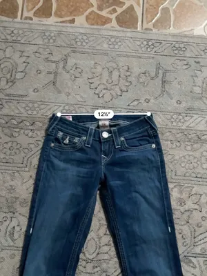 True Religion Dark Blue Boot Cut Jeans with Signature Pocket Stitching thumbnail 6