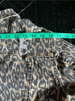 Vintage Havana Leopard Animal Print Stretch Cropped Button Front Jacket Size L thumbnail 6