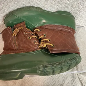 Steve Madden Women's Green Ankle‎ Rain Duck Boots size 7 Preppy thumbnail 6