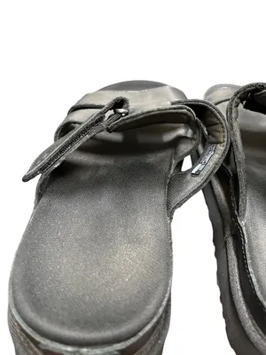 Ugg Golderstar 1154652 wms black leather platform slides sandals sz 9 SKU 10-710 thumbnail 7