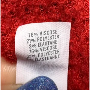 Aerie Women Waffle Knit Thermal Top Sz M Red‎ Long Sleeve Boho Slouchy Oversized thumbnail 4