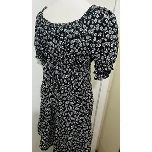 Y2K Cottagecore Coa Floral Dress Puff‎ Sleeve Coquette Fairy Largetal Cowgirl thumbnail 3