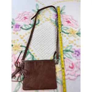 Artisan BY LANG Brown Faux Leather Tassel Crossbody Shoulder‎ Bag thumbnail 7