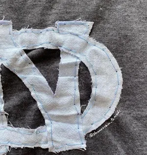 Notre Dame quilted bow top Blue thumbnail 5